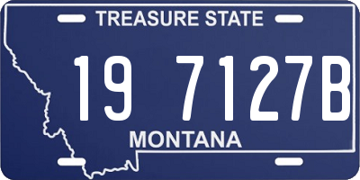MT license plate 197127B