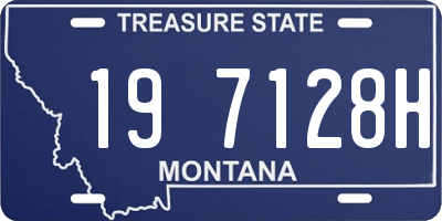 MT license plate 197128H