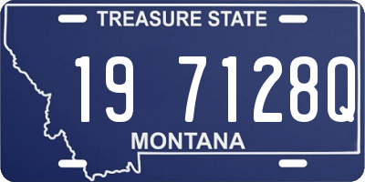 MT license plate 197128Q