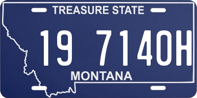 MT license plate 197140H