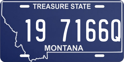 MT license plate 197166Q