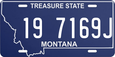 MT license plate 197169J