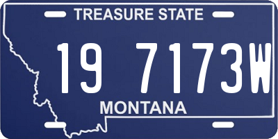 MT license plate 197173W