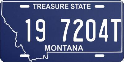 MT license plate 197204T