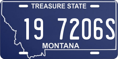 MT license plate 197206S