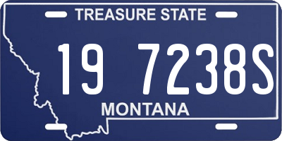 MT license plate 197238S