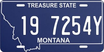 MT license plate 197254Y