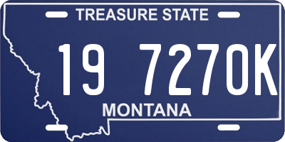 MT license plate 197270K