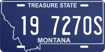 MT license plate 197270S
