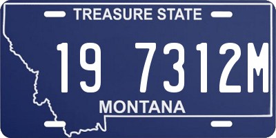 MT license plate 197312M