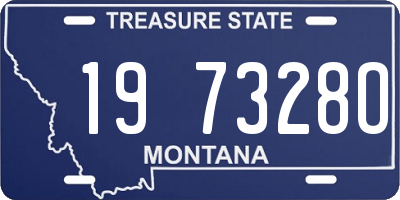 MT license plate 197328O