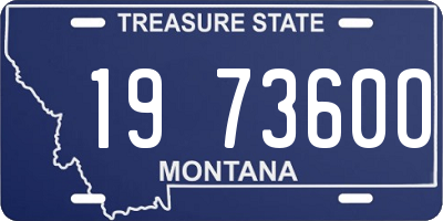 MT license plate 197360O