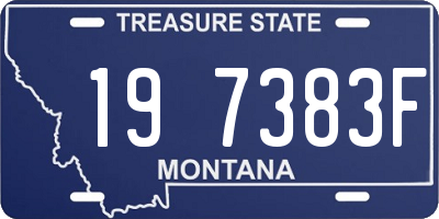 MT license plate 197383F