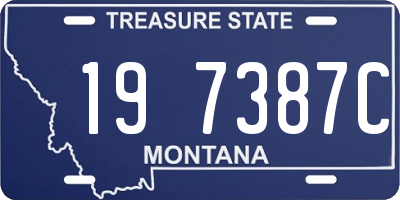 MT license plate 197387C