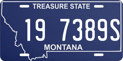 MT license plate 197389S