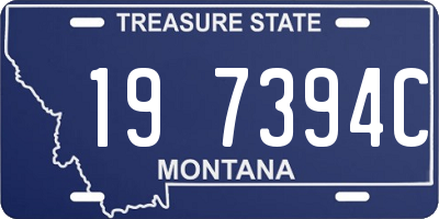 MT license plate 197394C