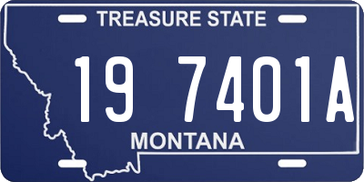 MT license plate 197401A