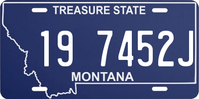 MT license plate 197452J