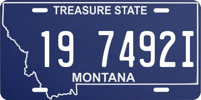 MT license plate 197492I
