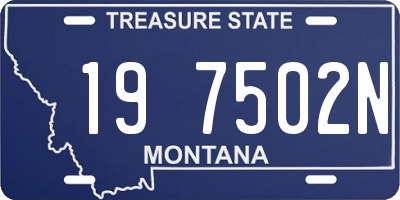 MT license plate 197502N