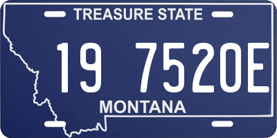 MT license plate 197520E