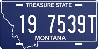 MT license plate 197539T