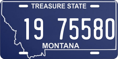 MT license plate 197558O
