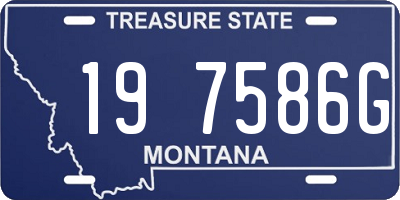 MT license plate 197586G