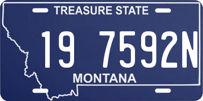 MT license plate 197592N