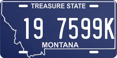 MT license plate 197599K