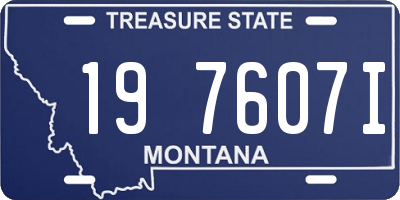 MT license plate 197607I