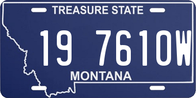 MT license plate 197610W