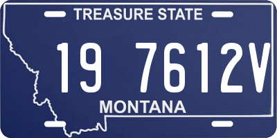 MT license plate 197612V