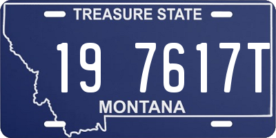 MT license plate 197617T