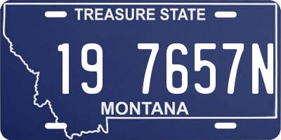 MT license plate 197657N
