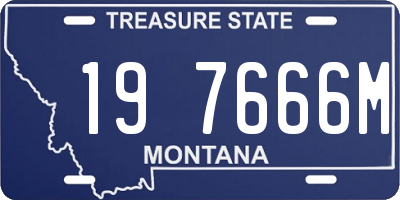 MT license plate 197666M