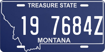 MT license plate 197684Z