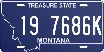 MT license plate 197686K