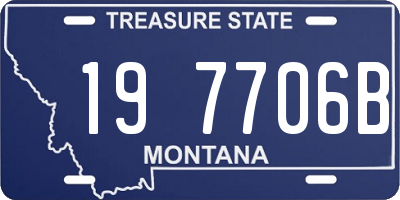 MT license plate 197706B