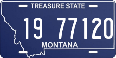 MT license plate 197712O