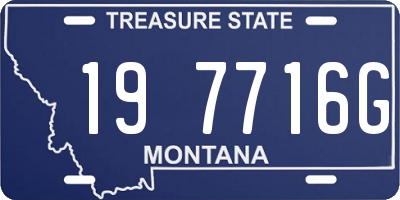 MT license plate 197716G