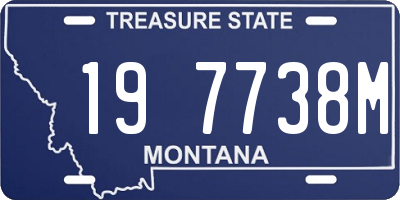 MT license plate 197738M