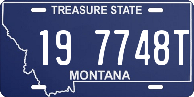 MT license plate 197748T