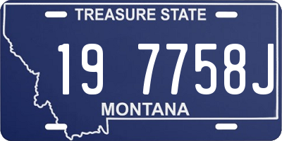 MT license plate 197758J