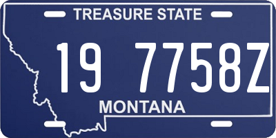 MT license plate 197758Z