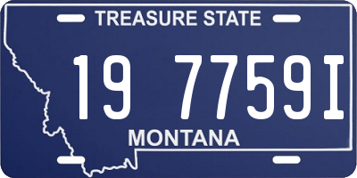 MT license plate 197759I