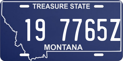MT license plate 197765Z