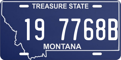 MT license plate 197768B