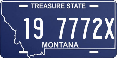 MT license plate 197772X