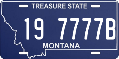 MT license plate 197777B